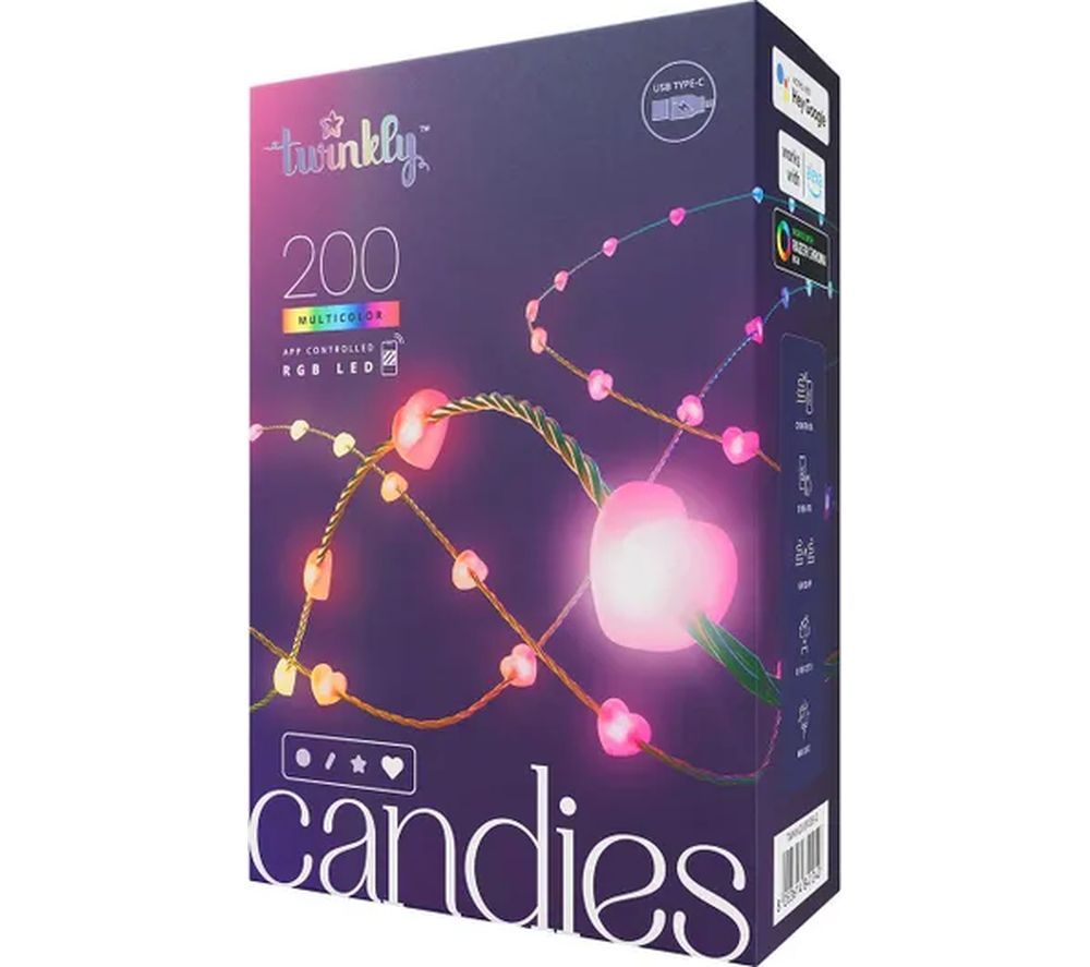 Candies Hearts Smart LED Light String - 200 LEDs