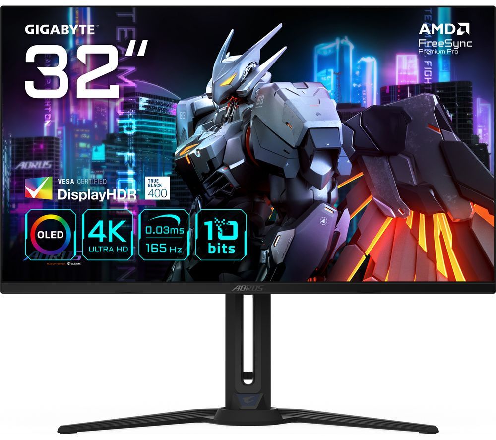 AORUS FO32U 4K Ultra HD 31.5" QD-OLED Gaming Monitor - Black