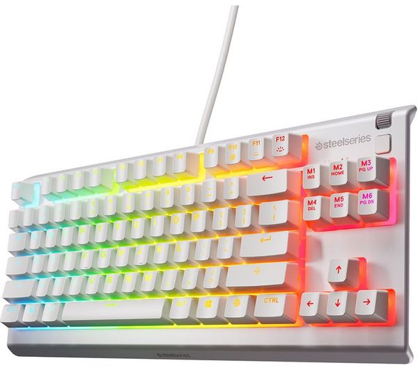 An image of STEELSERIES Apex 3 TKL Gaming Keyboard - White