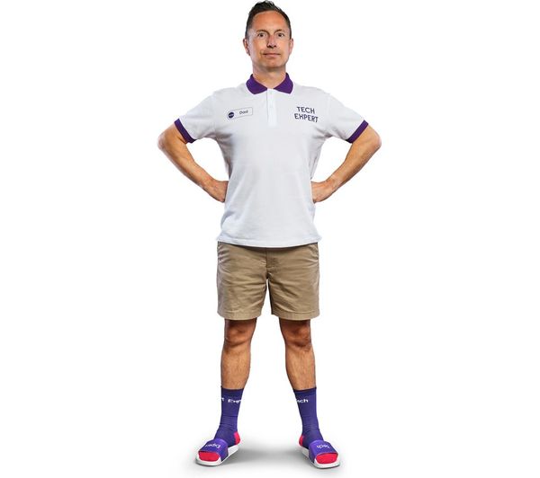 Currys Unpaid Taxi Driver Polo Shirt White Purple Small