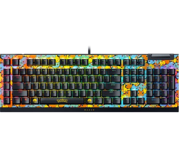 An image of RAZER Blackwidow V4 X Mechanical Gaming Keyboard - Pokemon Edition