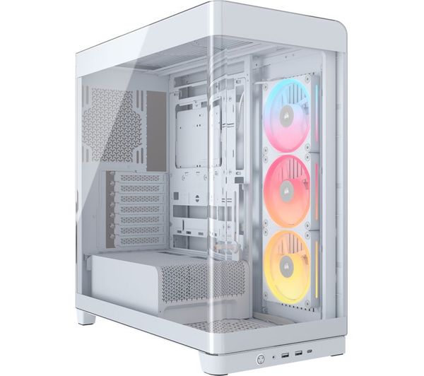 An image of CORSAIR FRAME 4500X LX-R RGB ATX Mid-Tower PC Case - White