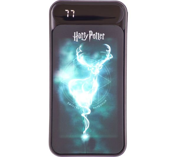 Lazerbuilt Harry Potter 10 000 Mah Light Up Patronus Portable Power Bank Black