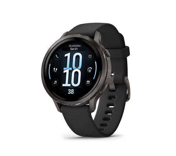 Garmin Venu 4 Smart Watch Slate With Black Silicone Band 41 Mm