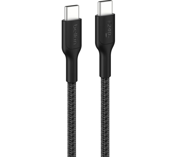 An image of BELKIN Braided USB Type-C Cable - 1 m, Black