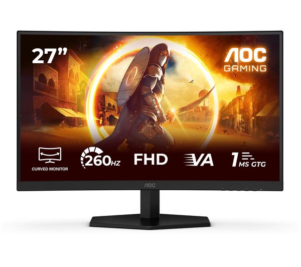 An image of AOC C27G42ZE Full HD 27" Curved VA WLED Gaming Monitor - Black