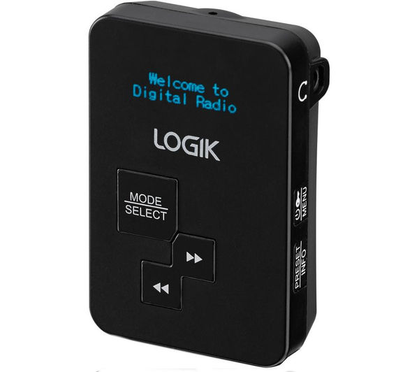  LOGIK LHDAB14 Portable DAB Pocket Radio Black Currys Business