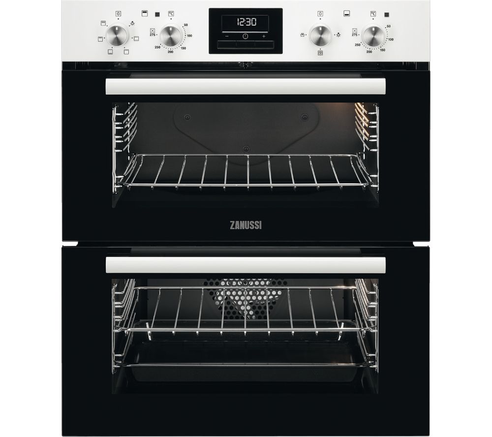 ZANUSSI ZOF35601WK Electric Built-under Double Oven – White Steel, White