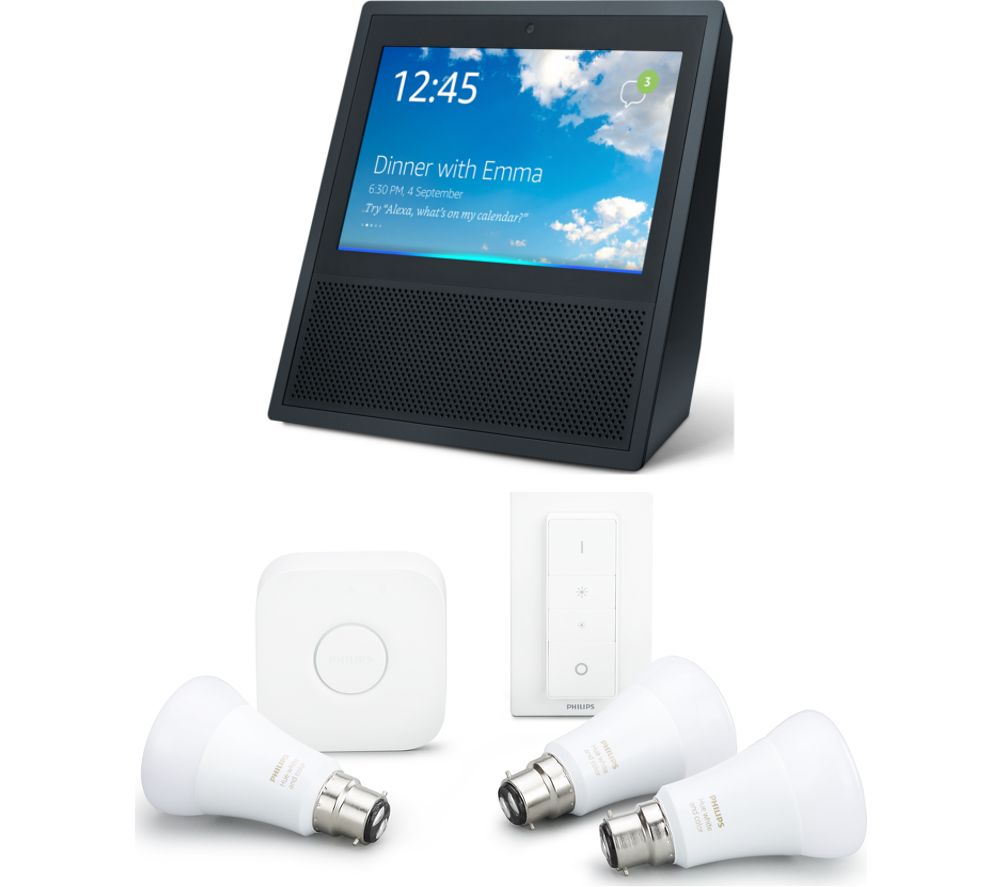 PHILIPS Echo Show & Hue A60 Starter Kit Bundle