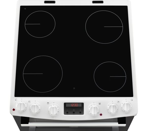 ZANUSSI ZCV66250WA 60 cm Electric Cooker Black & White Currys eBay