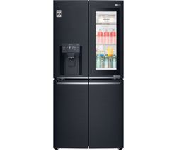 LG InstaView GMX844MCKV Slim American-Style Smart Fridge Freezer - Black