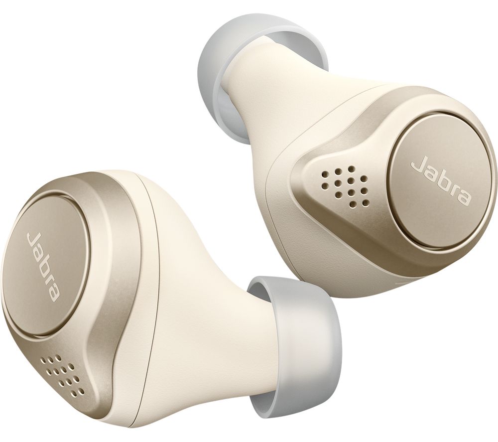 JABRA Elite 75t Wireless Bluetooth Noise-Cancelling Earbuds - Gold Beige