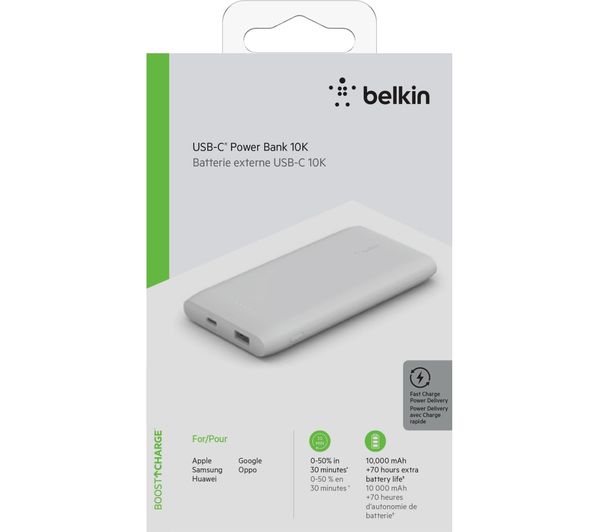 BPB001BTWH BELKIN BPB001btWH 10000 mAh Portable Power Bank White