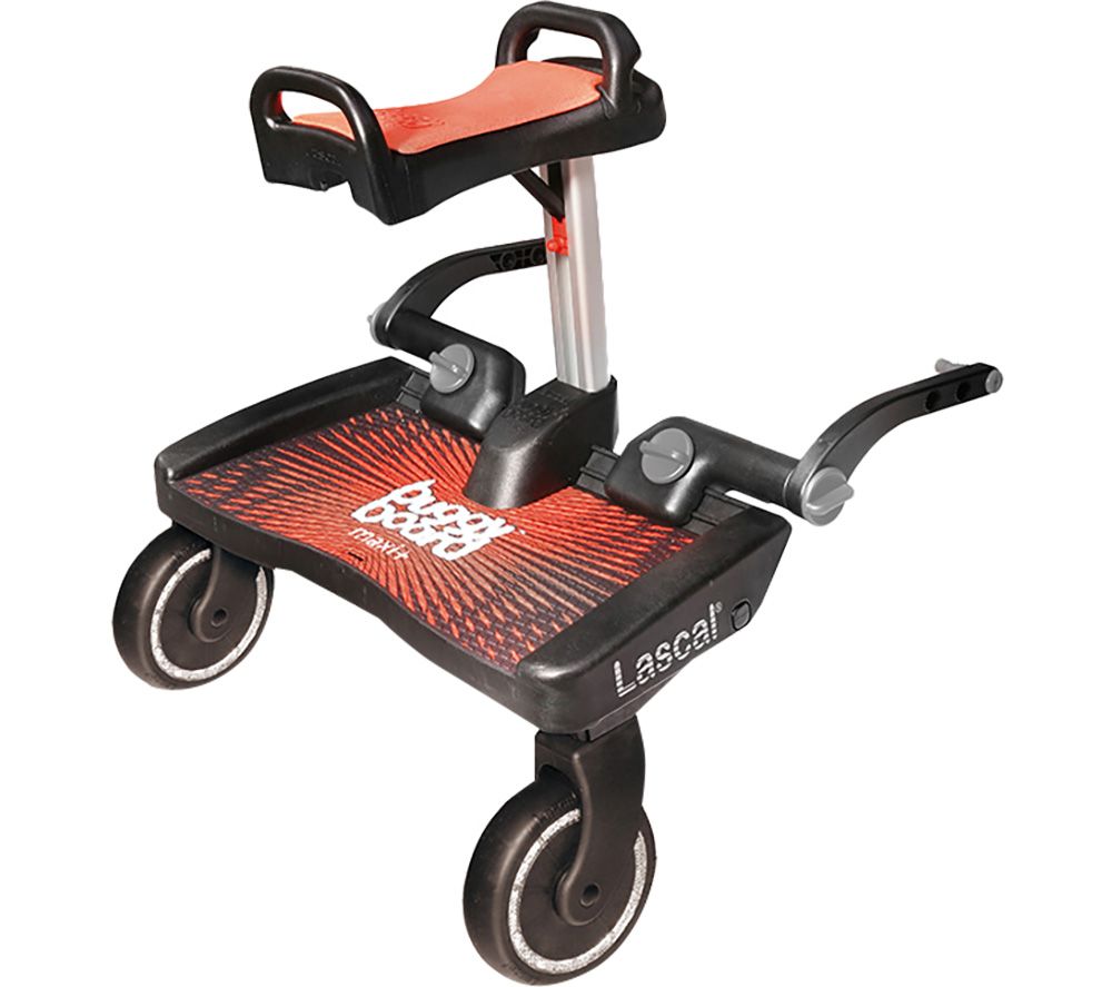 LASCAL BuggyBoard Maxi+ Ride-on Platform - Red & Black
