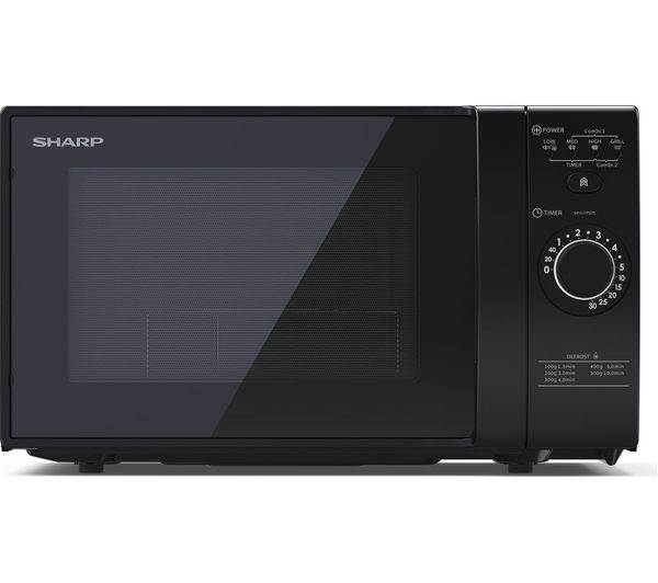 YC-GG02U-B - SHARP YC-GG02U-B Microwave With Grill - Black - Currys ...