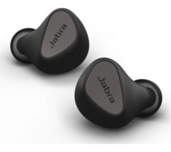 Image of JABRA Elite 5 Wireless Bluetooth Noise-Cancelling Earbuds - Titanium Black