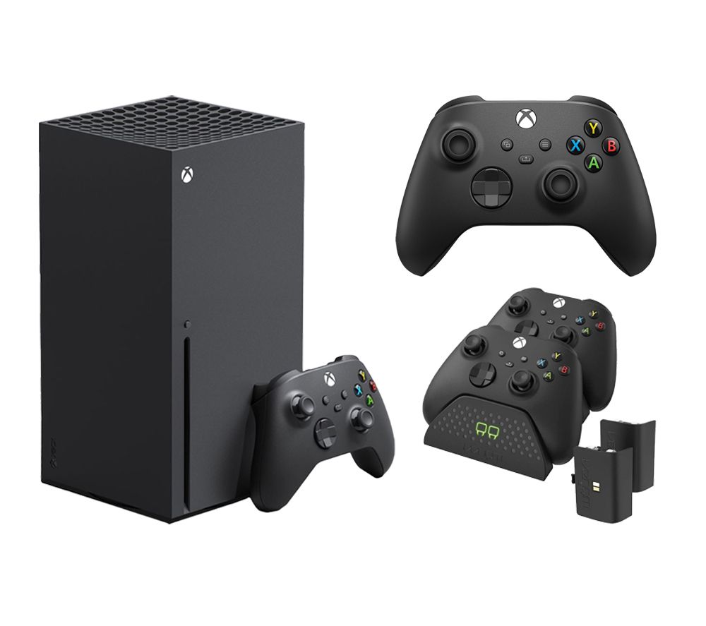 Xbox Series X, Additional Black Controller & VS2881 Xbox Series X/S & Xbox One Twin Docking Station (Black) Bundle