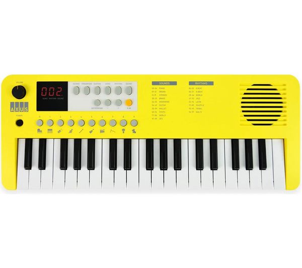 Axus Axmk37ye Electronic Keyboard Yellow