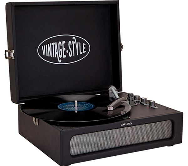 Aiwa Vpx 1971bk Belt Drive Bluetooth Turntable Black