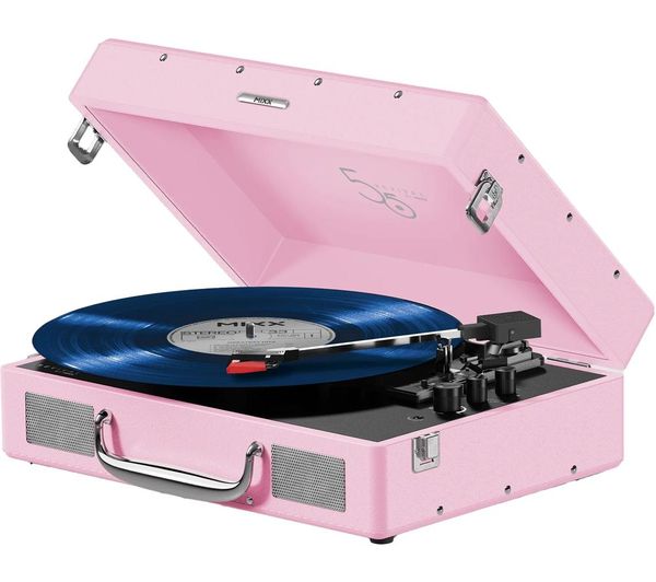 Mixx Revival 55 Mrrp 55 Pi 492 Belt Drive Bluetooth Turntable Pink