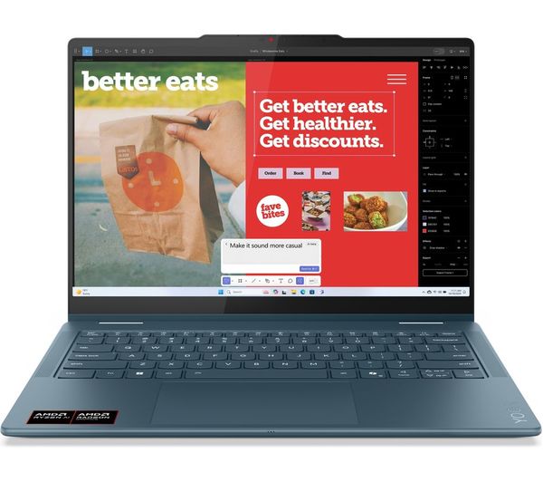Lenovo Yoga 7 14 2 In 1 Laptop Amd Ryzen Ai 5 512 Gb Ssd Tidal Teal