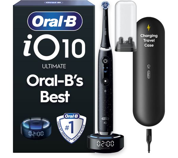 An image of ORAL-B iO 10 Electric Toothbrush & Travel Charging Case - Black