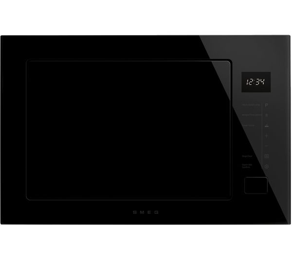 An image of SMEG FMI225BI Built-in Microwave with Grill - Black