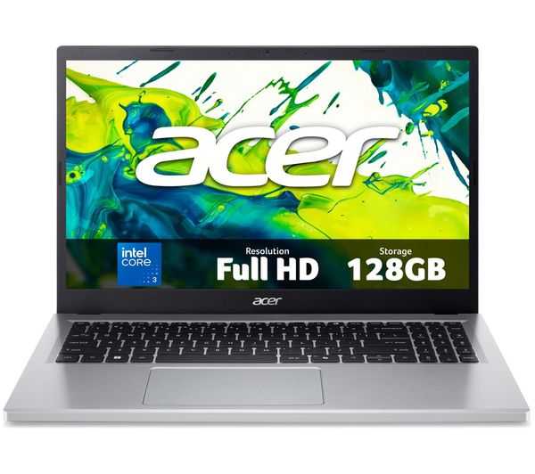 An image of ACER Aspire Go 15 15.6" Laptop - Intel® Core™ 3, 128 GB UFS, Silver