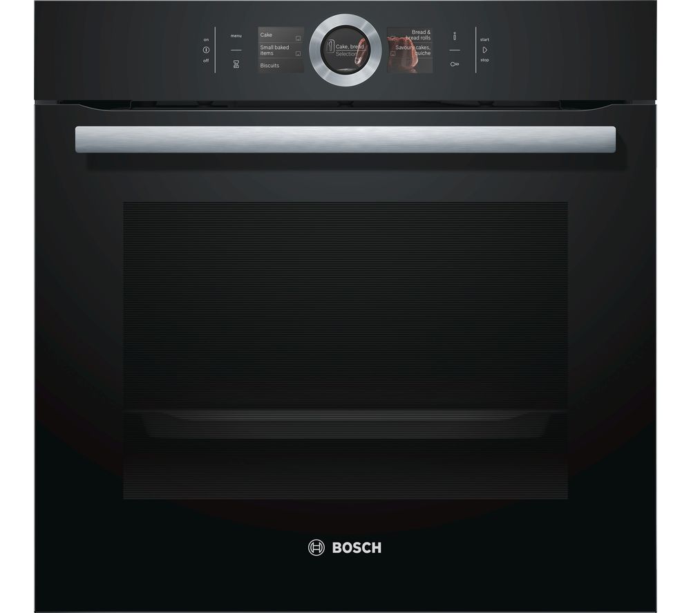 BOSCH HBG656RB6B Single Oven – Black & Stainless Steel, Stainless Steel