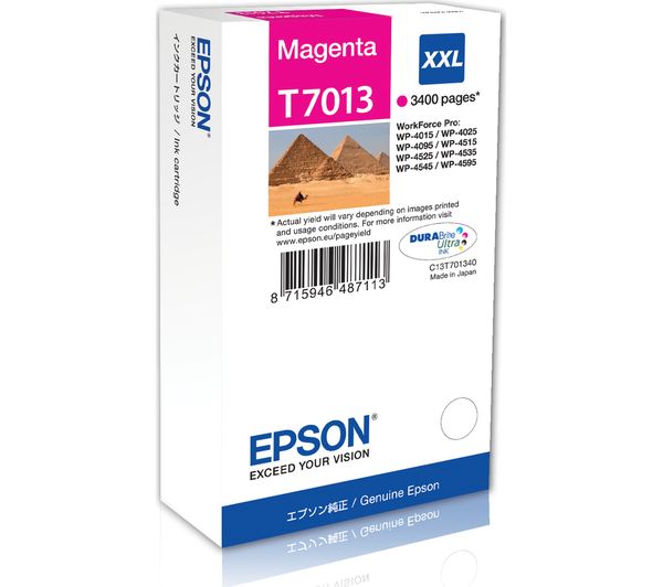 EPSON Pyramid T701 XXL Magenta Ink Cartridge, Magenta