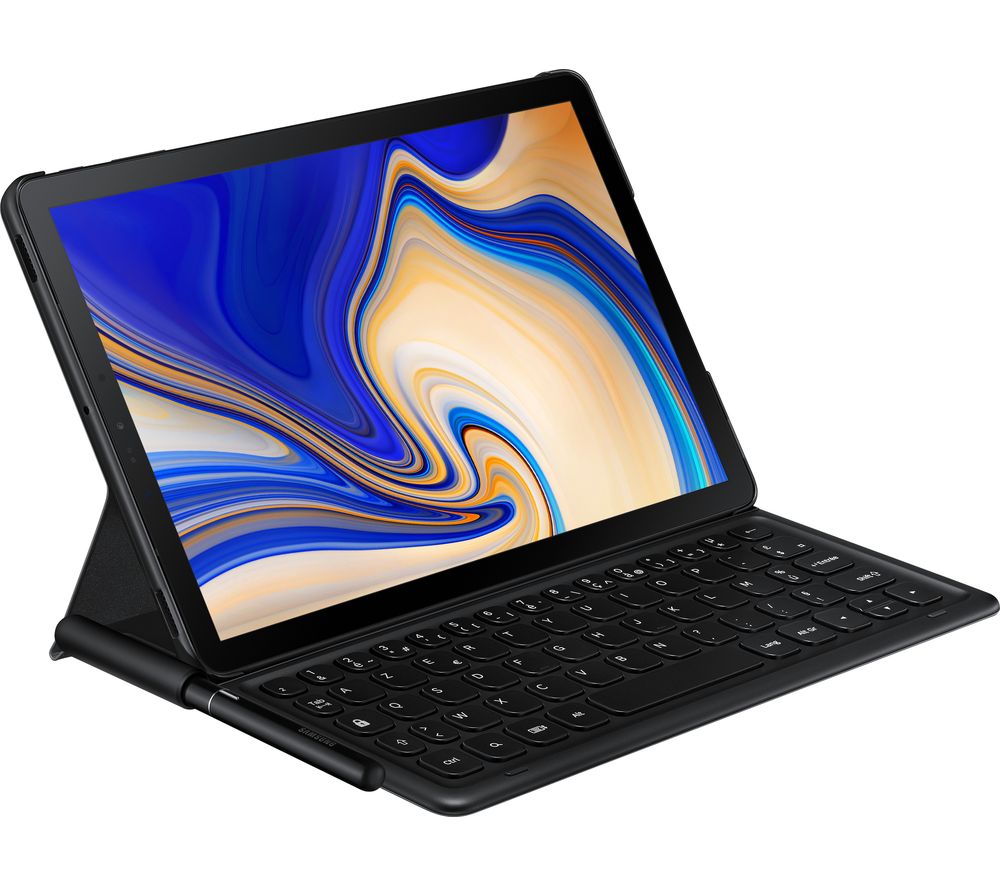 SAMSUNG 10.5″ Galaxy Tab S4 Keyboard Folio Cover – Black, Black