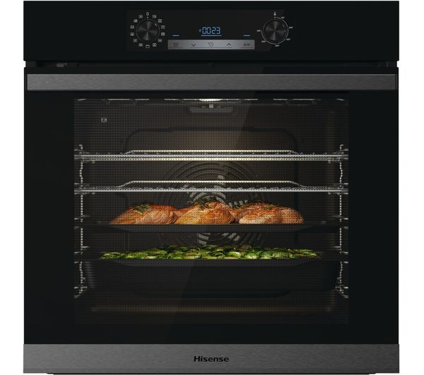 Hisense Airfry Bsa65222pbuk Electric Pyrolytic Oven Black