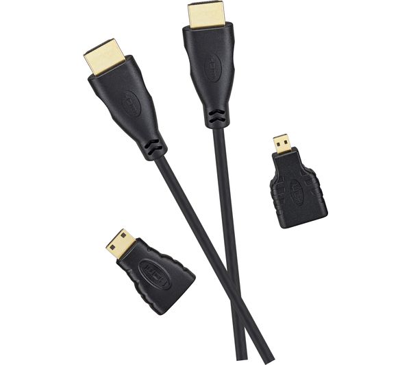 Image of LOGIK L3AHDM23 High Speed HDMI Cable & Adapters with Ethernet - 3 m