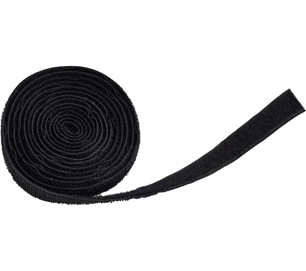 Cable Tidy Hook & Loop Band 20 mm - 1.2 m, Black