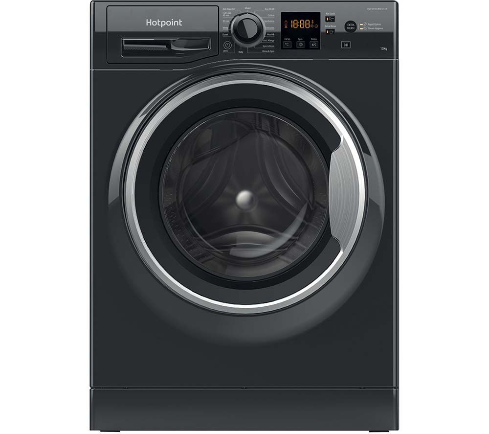 Anti-Stain NSWM 1046 BS UK 10 kg 1400 Spin Washing Machine - Black