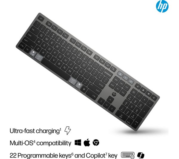 Hp 720 Multi Device Ultra Fast Rechargeable Wireless Keyboard Nightfall Black Hp 720 Multi Device Ultra Fast Rechargeable Wireless Keyboard Nightfall Black