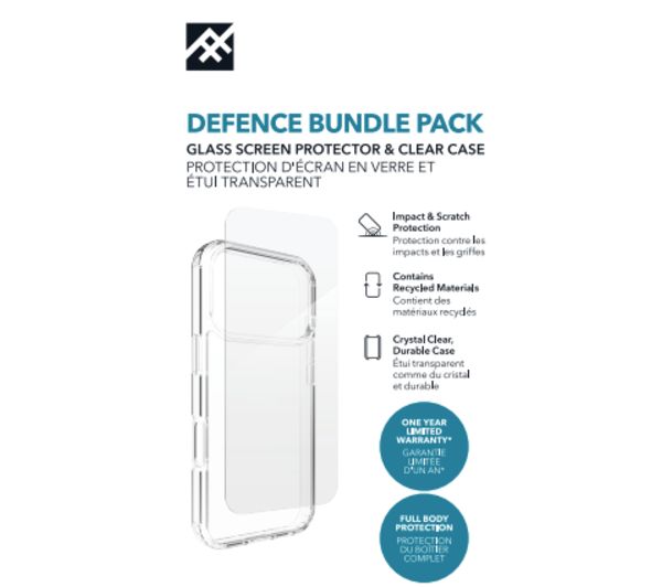 ZAGG Defence iPhone 17 Pro Clear Case & Screen Protector Bundle