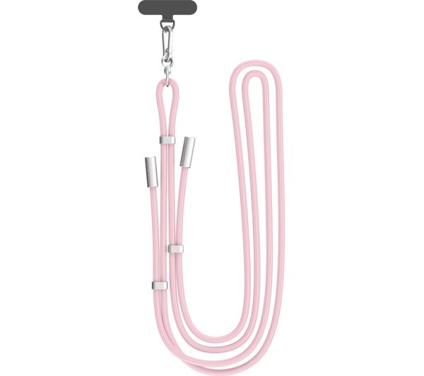 An image of GOJI GCCLYPK26 2-in-1 USB Type-C Cable Crossbody Phone Lanyard - Pink