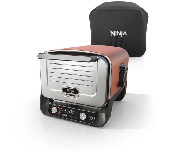 An image of NINJA Woodfire OO103UK Electric Outdoor Oven with Cover - Terracotta