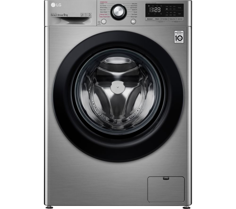 LG AI DD V3 F4V309SSE 9 kg 1400 Spin Washing Machine - Graphite