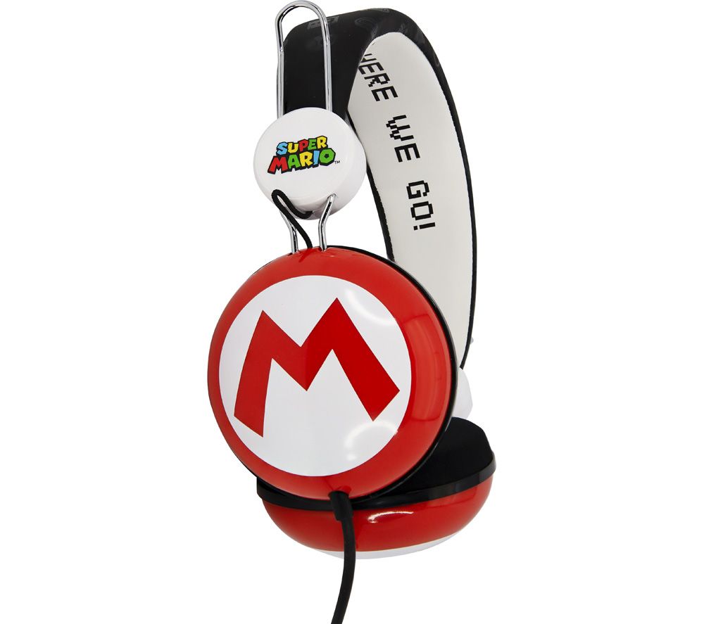 OTL SM0654 Super Mario Kids Headphones - Red & Black