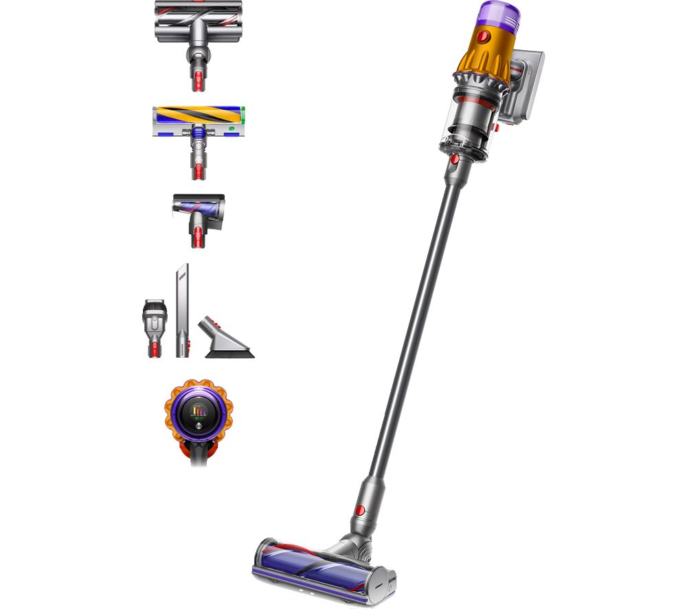 DYSON V12 Detect Slim Absolute Cordless Vacuum Cleaner - Yellow & Nickel, Yellow