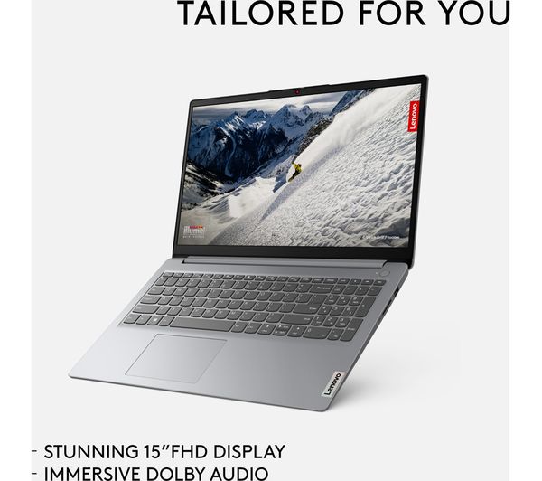 LENOVO IdeaPad 1 15.6" Laptop - AMD Ryzen 5, 256 GB SSD, Grey ...