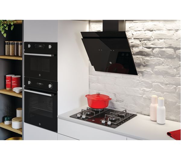 36901620 HOOVER HDG6DCK3B Chimney Cooker Hood Black Currys Business