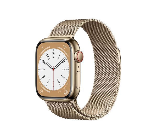 MNJF3B/A APPLE Watch Series 8 Cellular Gold with Gold Milanese Loop