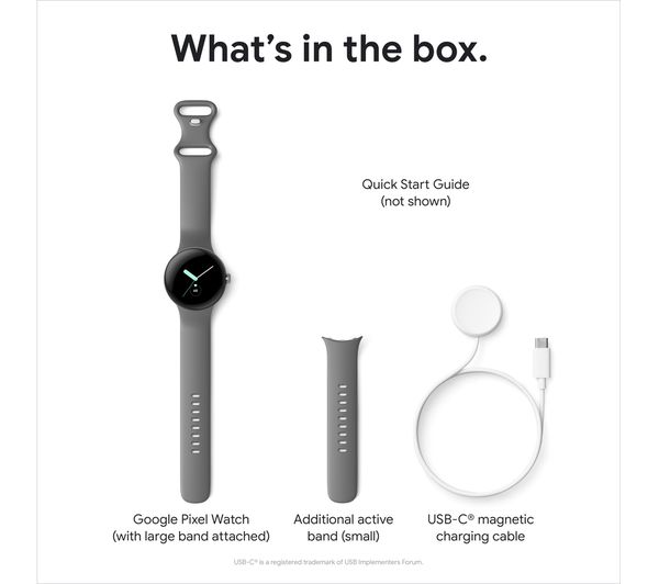 GA03119-DE - GOOGLE Pixel Watch WiFi with Google Assistant - Black 