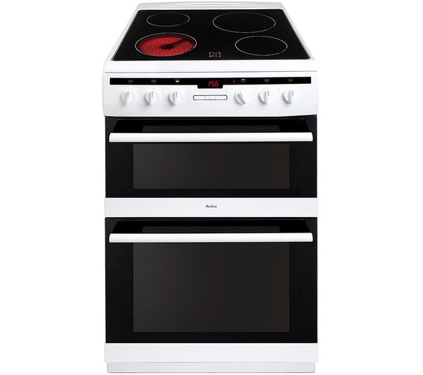 Image of AMICA AFC6550WH 60 cm Electric Ceramic Cooker - White