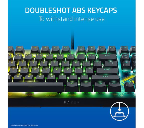 RAZER Blackwidow V4 X Mechanical Gaming Keyboard - Fortnite