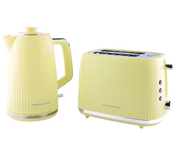 An image of HAMILTON BEACH Miami HBMIAB Jug Kettle & 2-Slice Toaster Bundle - Banana Split