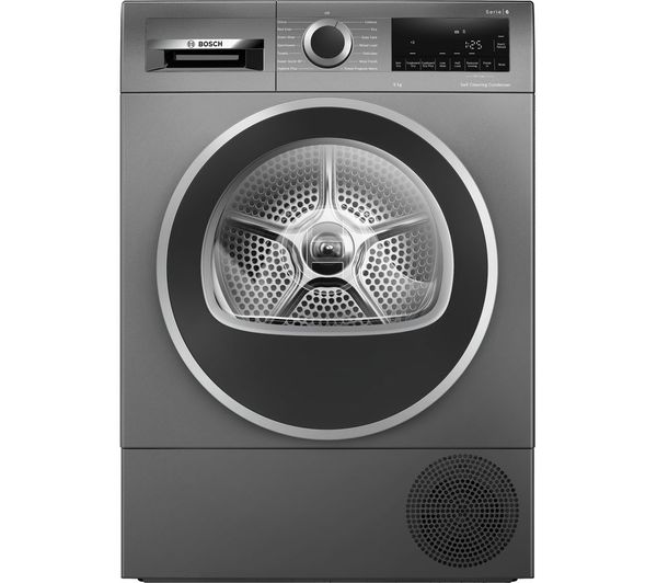 An image of BOSCH Series 6 WQG245R1GB 9 kg Heat Pump Tumble Dryer - Grey